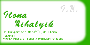 ilona mihalyik business card